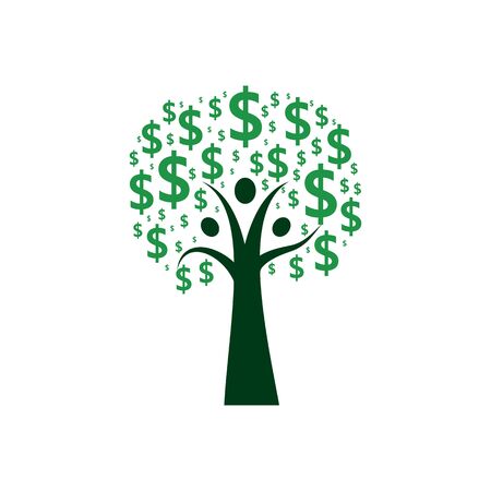 Money Tree Prosperity Symbol Logo Vectorのイラスト素材