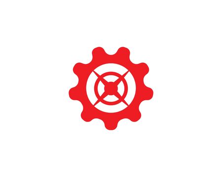 Gear Logo Template vector icon illustration designのイラスト素材