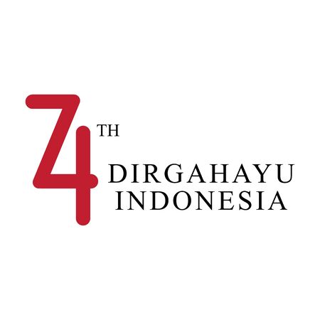 17 August.Indonesia Happy Independence Day greeting card