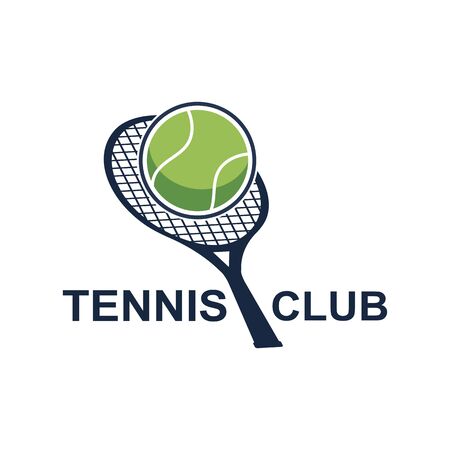 Tennis sport logo icon design,badge template,design elementのイラスト素材