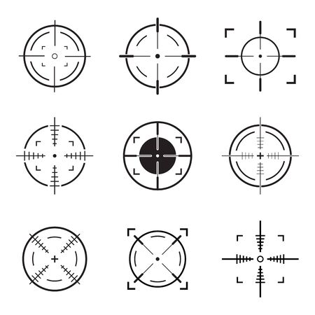 set of target icon vectorのイラスト素材