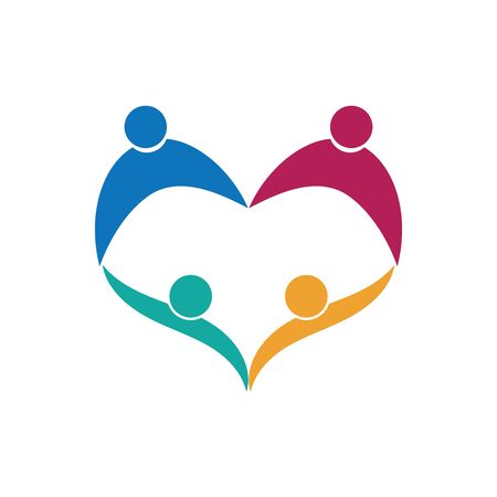 Adoption and community care Logo template vector iconのイラスト素材