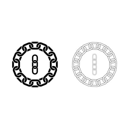 Chain link icon vector illustration designのイラスト素材