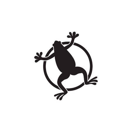 frog symbols logo and template on white backgroundのイラスト素材