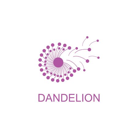 Dandelion vector icon design templateのイラスト素材