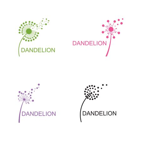 Dandelion vector icon design templateのイラスト素材