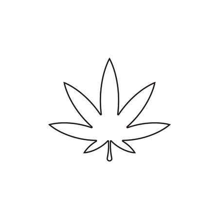 Cannabis marijuana hemp leaf logo and symbolのイラスト素材