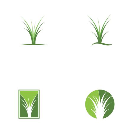 Set of grass vector templateのイラスト素材