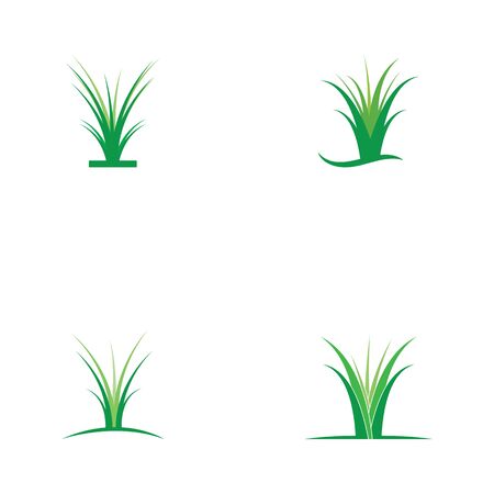 Set of grass vector templateのイラスト素材