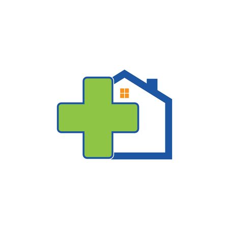 Medical cross healthy logo template vector iconのイラスト素材