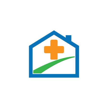 Medical cross healthy logo template vector iconのイラスト素材