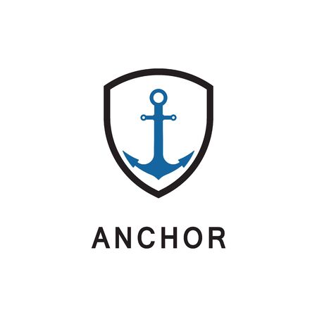 Anchor icon Logo Template vector illustrationのイラスト素材