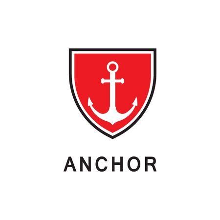 Anchor icon Logo Template vector illustrationのイラスト素材