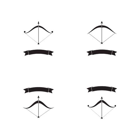 Set of Arrow archery icon vector illustration Logo Template designのイラスト素材