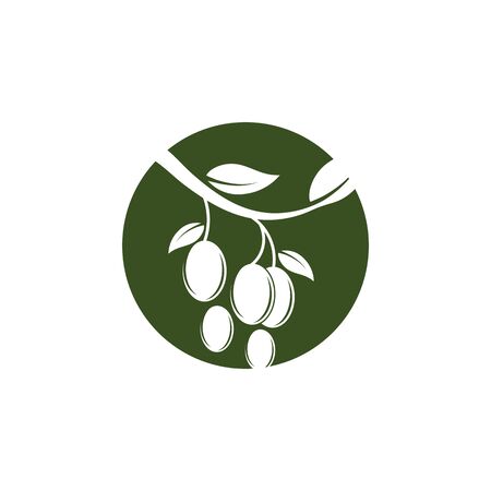 Olive logo template vector icon illustration designのイラスト素材