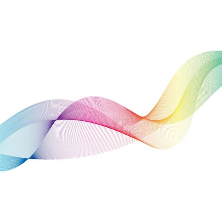 abstract color wave flow design elementのイラスト素材