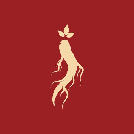 Ginseng icon Vector Illustration design Logo templateのイラスト素材