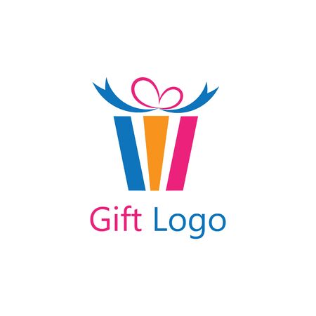 Gift logo template vector illustrationのイラスト素材