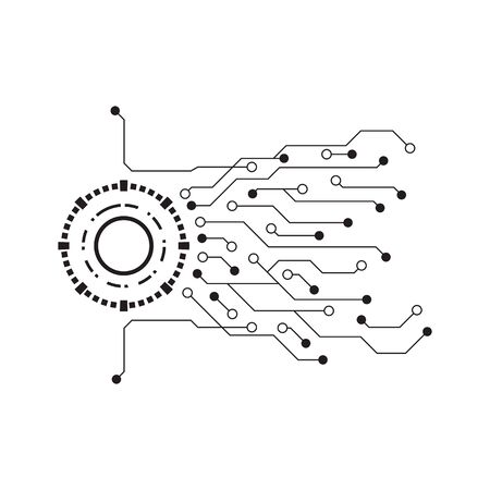 Circuit vector illustration design templateのイラスト素材