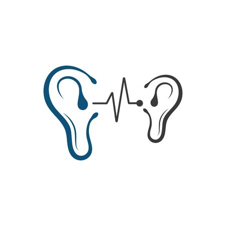 Hearing Logo Template vector icon designのイラスト素材