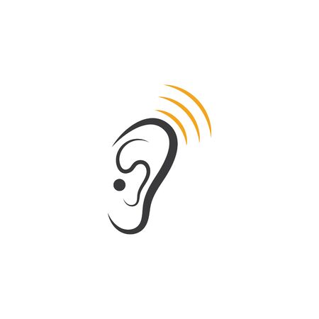 Hearing Logo Template vector icon designのイラスト素材