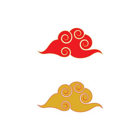 Chinese clouds logo vector illustration templateのイラスト素材