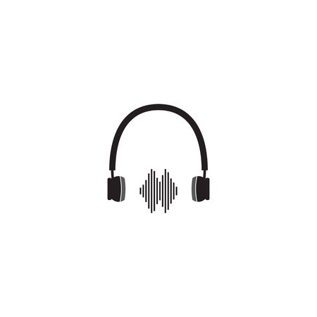 Microphone and Headphones icon logo vector symbolのイラスト素材