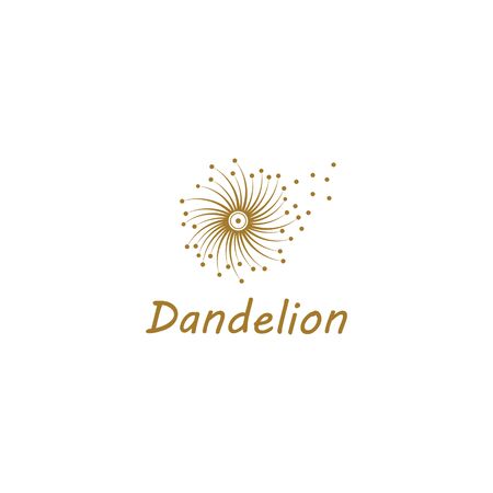 Dandelion vector icon design templateのイラスト素材