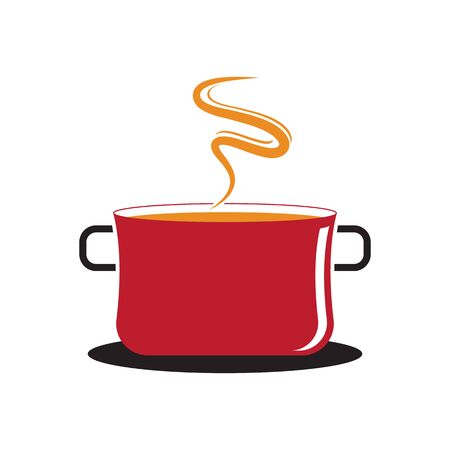 Saucepan Icon Logo Vector template and Symbolのイラスト素材