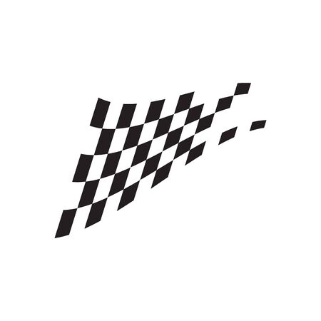 Race flag icon, simple design race flag logo templateのイラスト素材