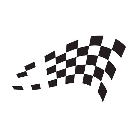 Race flag icon, simple design race flag logo templateのイラスト素材
