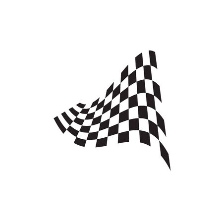 Race flag icon, simple design race flag logo templateのイラスト素材