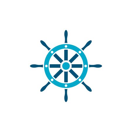 Ship wheel steering symbol vector icon illustrationのイラスト素材