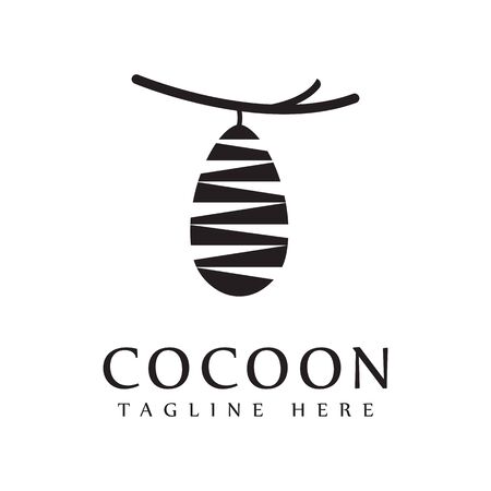 Cocoon logo template vector icon and symbolのイラスト素材