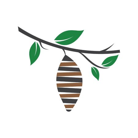 Cocoon logo template vector icon and symbolのイラスト素材