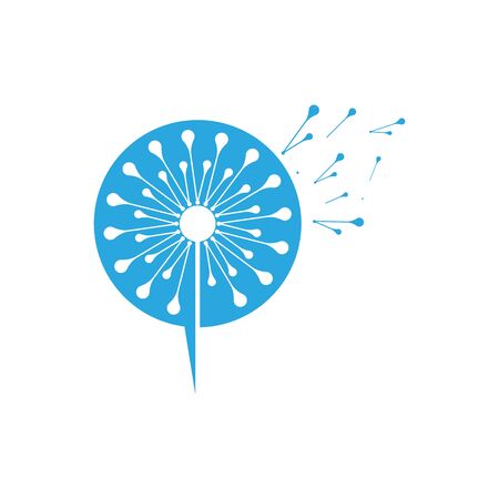 Dandelion vector icon design templateのイラスト素材
