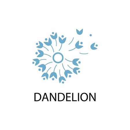 Dandelion vector icon design templateのイラスト素材