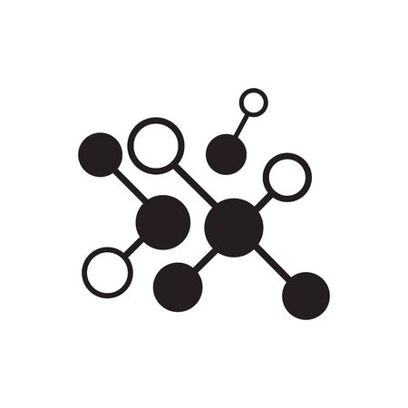 molecule ilustration vector icon template and symbolのイラスト素材