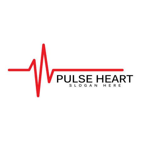 Art design health medical heartbeat pulse vector templateのイラスト素材