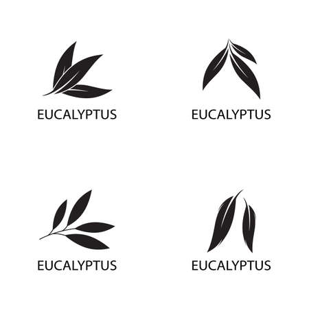 Eucalyptus leaves logo vector template design illustrationのイラスト素材