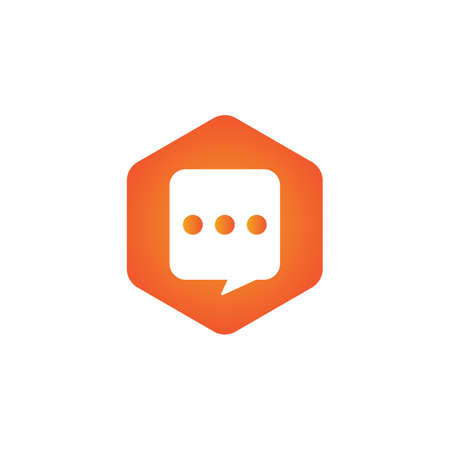 Speech Bubble Icon Vector Illustration Logo Template