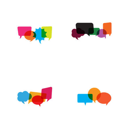 Speech Bubble Icon Vector Illustration Logo Templateのイラスト素材