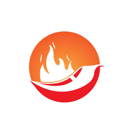 Hot Chili vector icon illustration designのイラスト素材