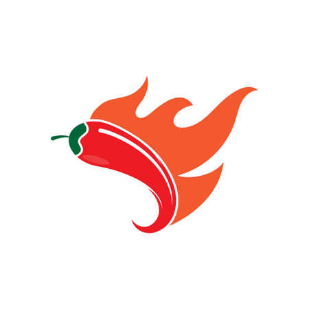 Hot Chili vector icon illustration designのイラスト素材