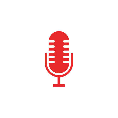 Microphone icon logo vector templateのイラスト素材