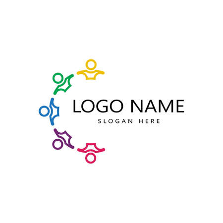 Adoption and community care Logo template vector iconのイラスト素材