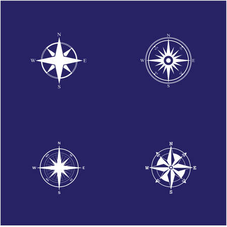 Compass signs and symbolsのイラスト素材