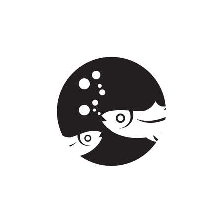 Fish Icon vector illustration logo template designのイラスト素材