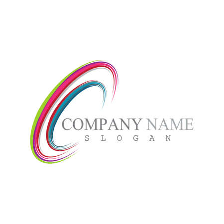 circle logo vector icon templateのイラスト素材