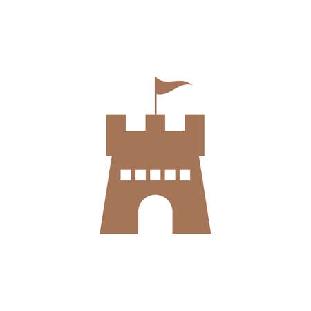 Castle ilustration logo vector templateのイラスト素材